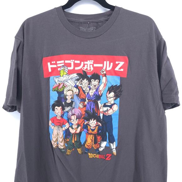 Dragonball Z Mens Gray Group Pose Japanese Animation Graphic Crewneck T-Shirt XL - Picture 2 of 8